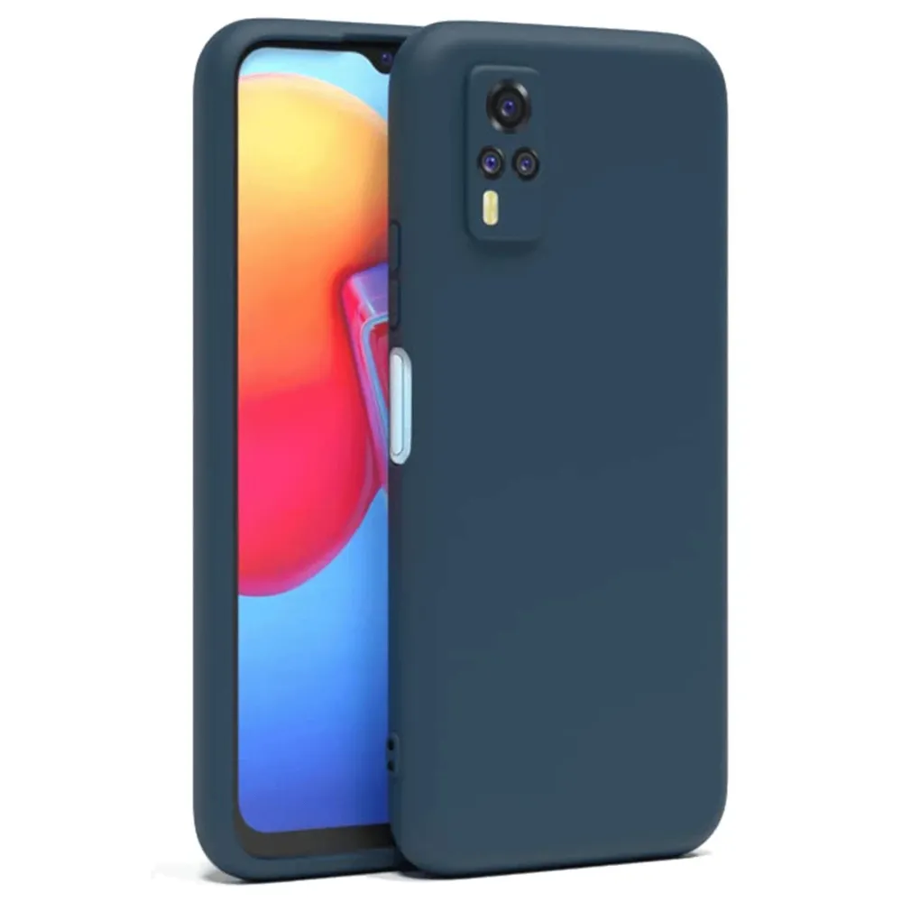 Newface Vivo Y53S Kılıf Nano Içi Kadife Silikon - Lacivert