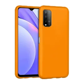 Newface Xiaomi Redmi 9T Kılıf Nano Içi Kadife Silikon - Turuncu