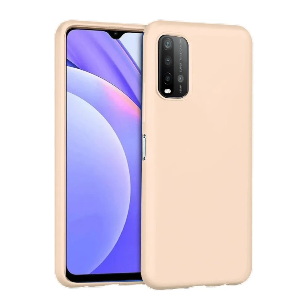 Newface Xiaomi Redmi 9T Kılıf Nano Içi Kadife Silikon - Pudra