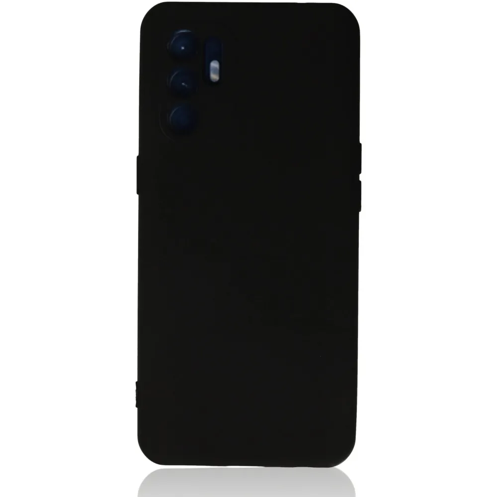 Newface Oppo Reno 6 Kılıf Nano Içi Kadife Silikon - Siyah