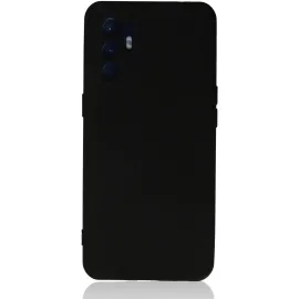 Newface Oppo Reno 6 Kılıf Nano Içi Kadife Silikon - Siyah