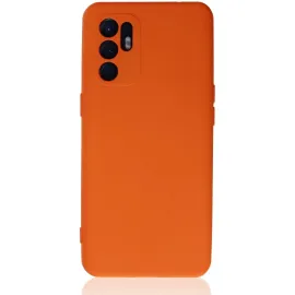 Newface Oppo Reno 6 Kılıf Nano Içi Kadife Silikon - Turuncu