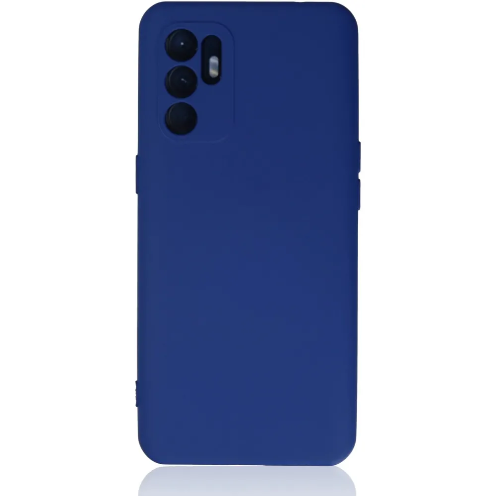 Newface Oppo Reno 6 Kılıf Nano Içi Kadife Silikon - Mavi
