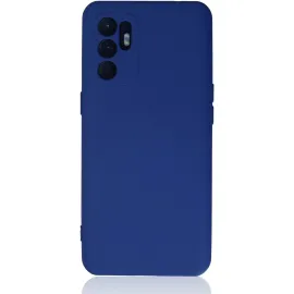 Newface Oppo Reno 6 Kılıf Nano Içi Kadife Silikon - Mavi