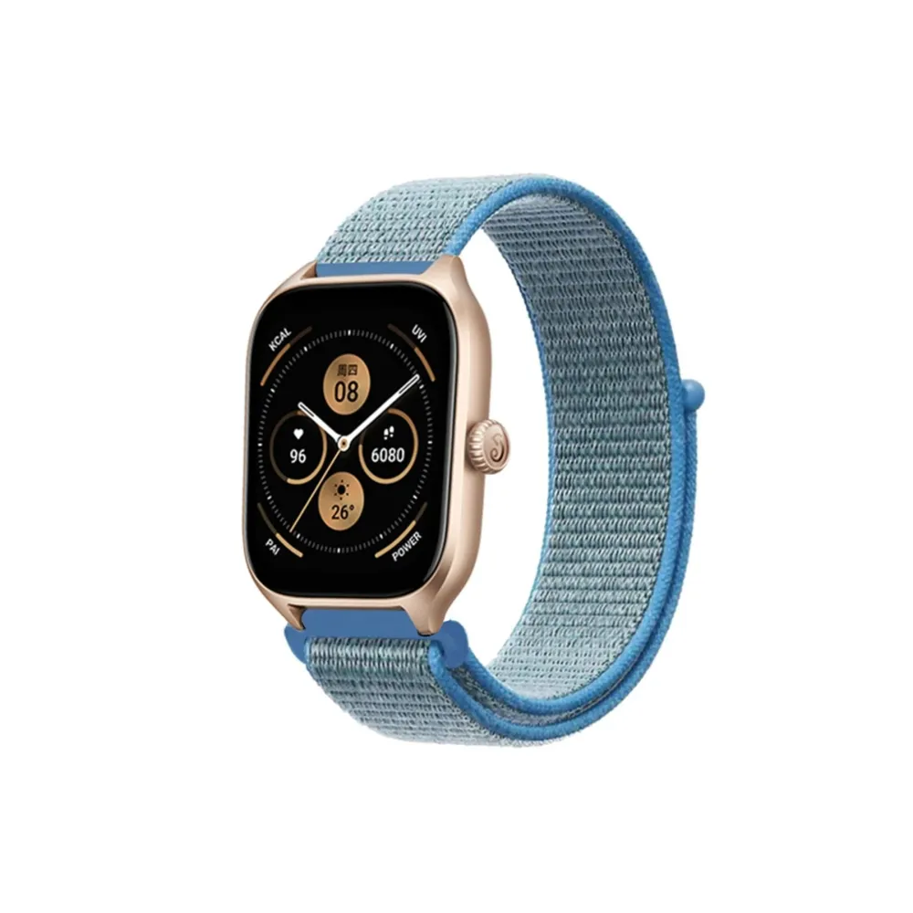 Newface Watch 22Mm Hasırlı Cırtcırtlı Kordon - Turkuaz