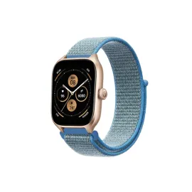 Newface Watch 22Mm Hasırlı Cırtcırtlı Kordon - Turkuaz