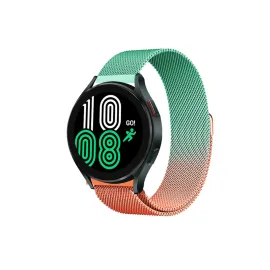 Newface Watch 22mm Metal Mıknatıslı Kordon - Turuncu-Yeşil