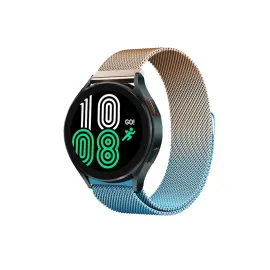 Newface Watch 22mm Metal Mıknatıslı Kordon - Metalik Gold-Mavi