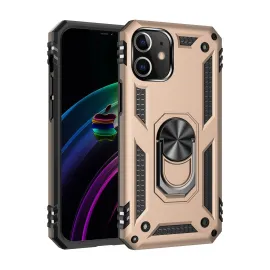 Newface Iphone 12 Mini Kılıf Sofya Yüzüklü Silikon Kapak - Gold