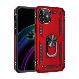 Newface Iphone 12 Kılıf Sofya Yüzüklü Silikon Kapak - Kırmızı