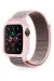 Newface Apple Watch 38Mm Hasırlı Cırtcırtlı Kasalı Kordon - Pembe