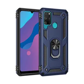 Newface Huawei Y6P Kılıf Sofya Yüzüklü Silikon Kapak - Lacivert