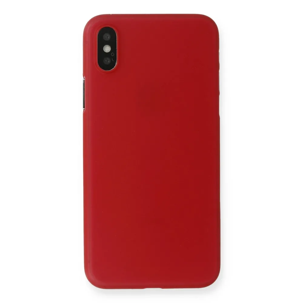 Newface Iphone Xs Max Kılıf Pp Ultra İnce Kapak - Kırmızı
