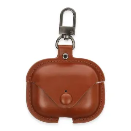 Newface Airpods Pro 2 (2.nesil) Çanta Deri Kılıf - Taba