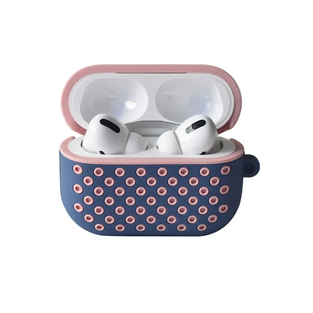 Newface Airpods Pro 2 (2.nesil) Spor Delikli Kılıf - Mavi-Pembe