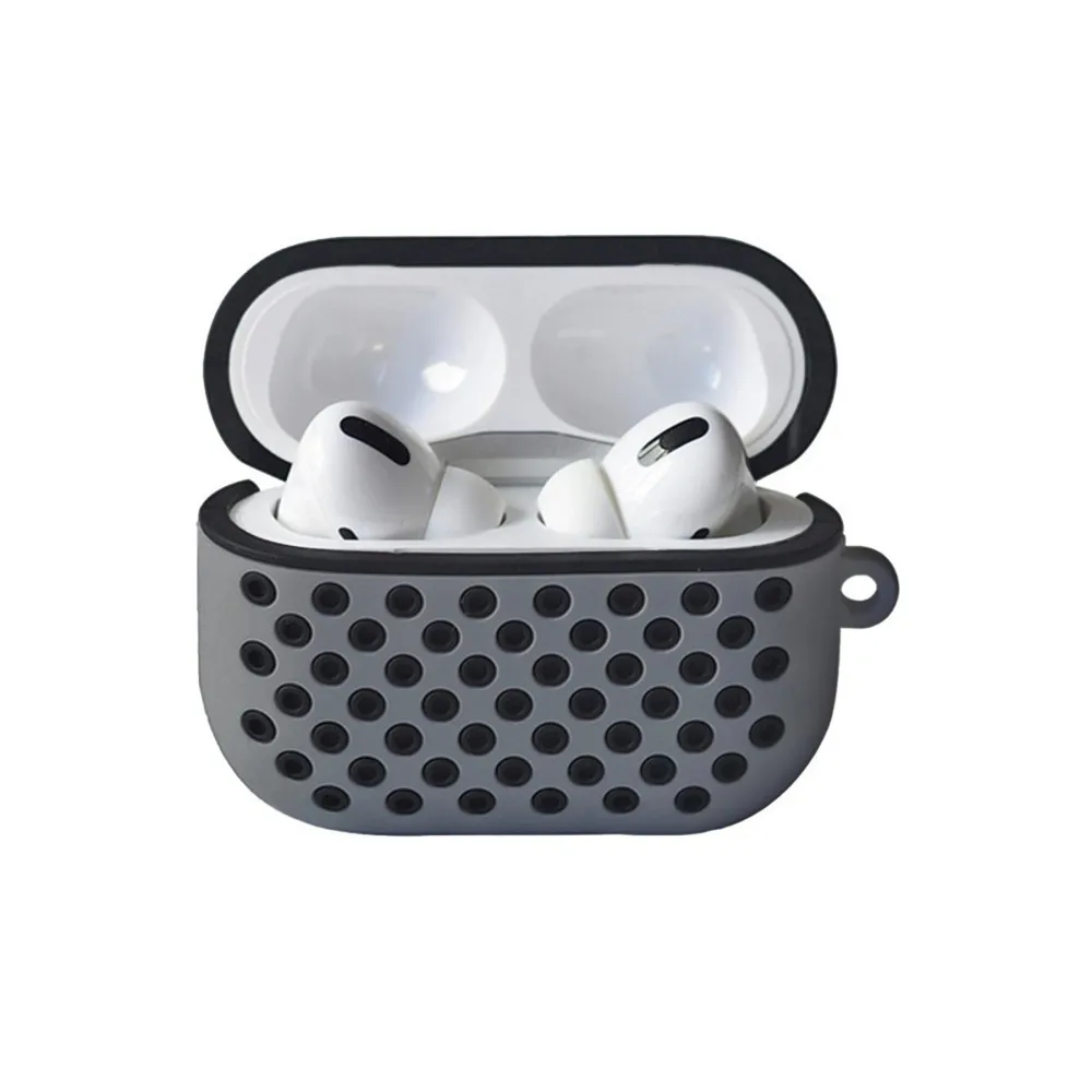 Newface Airpods Pro 2 (2.nesil) Spor Delikli Kılıf - Gri-Siyah