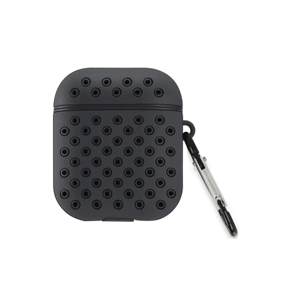 Newface Airpods 2 (2.nesil) Spor Delikli Kılıf - Siyah-Siyah