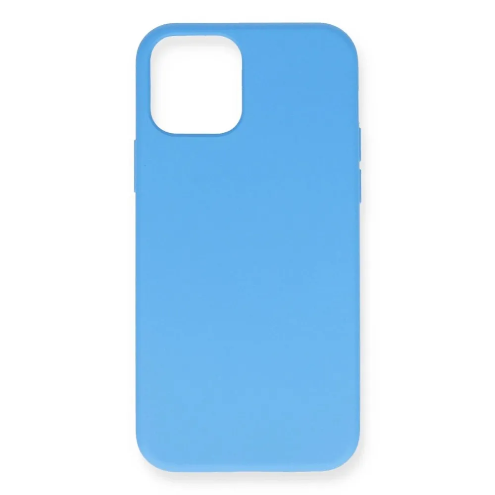 Newface Iphone 12 Mini Kılıf Nano Içi Kadife Silikon - Mavi