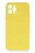 Newface Iphone 12 Pro Max Kılıf Nano Içi Kadife Silikon - Sarı