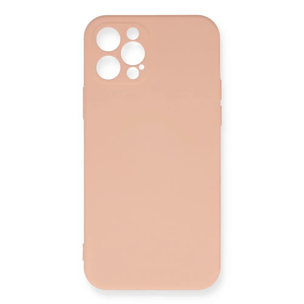 Newface Iphone 12 Pro Max Kılıf Nano Içi Kadife Silikon - Pudra