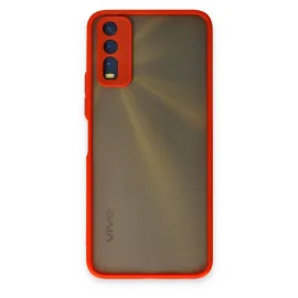 Newface Vivo Y11S Kılıf Montreal Silikon Kapak - Kırmızı