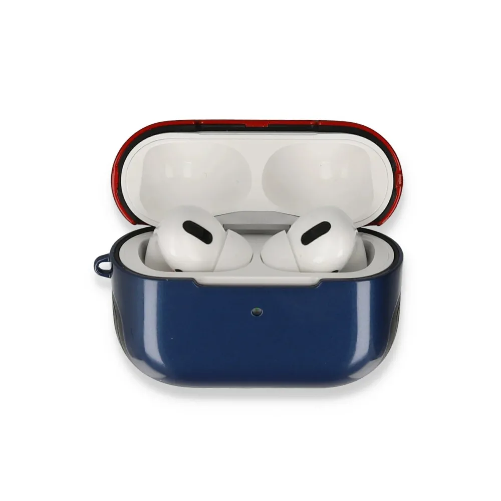 Newface Airpods 3 (3.nesil) 3in1 Kılıf - Lacivert-Kırmızı