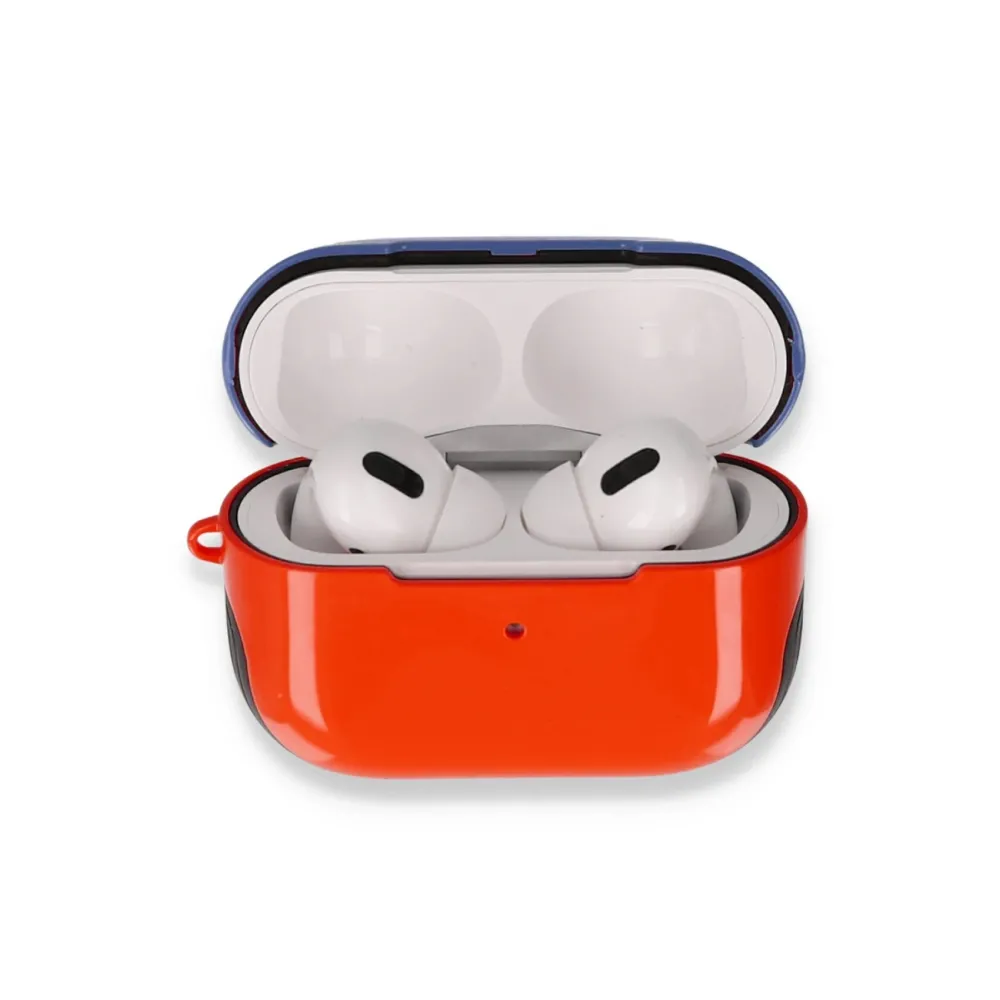 Newface Airpods Pro (1.nesil) 3in1 Kılıf - Kırmızı-Lacivert