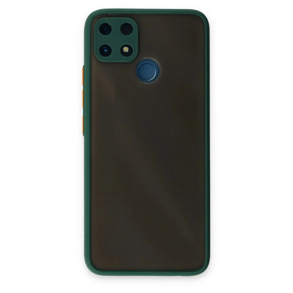 Newface Realme C25 Kılıf Montreal Silikon Kapak - Yeşil