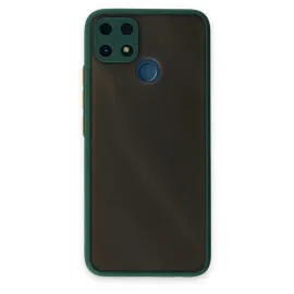 Newface Realme C25 Kılıf Montreal Silikon Kapak - Yeşil