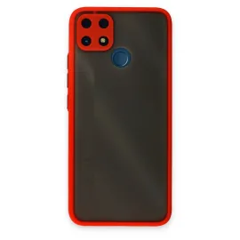 Newface Realme C25 Kılıf Montreal Silikon Kapak - Kırmızı