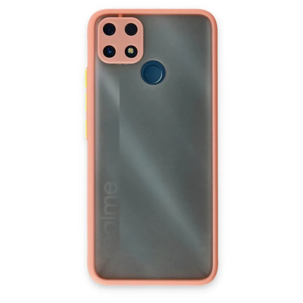 Newface Realme C25 Kılıf Montreal Silikon Kapak - Pembe