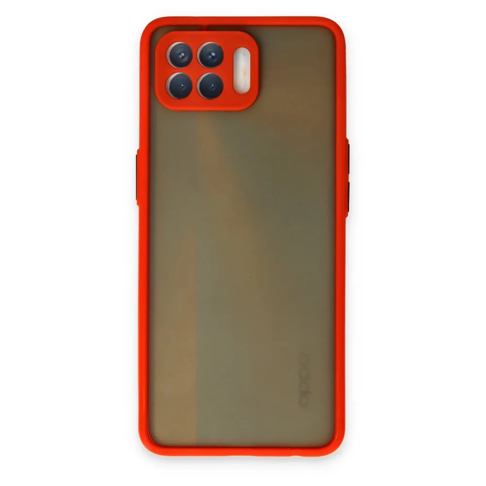 Newface Oppo Reno 4 Lite Kılıf Montreal Silikon Kapak - Kırmızı