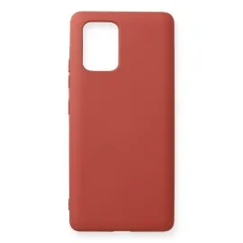 Newface Samsung Galaxy A91 / S10 Lite Kılıf Nano Içi Kadife Silikon - Kiremit