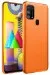Newface Samsung Galaxy M31 Kılıf Nano içi Kadife Silikon - Koyu Turuncu