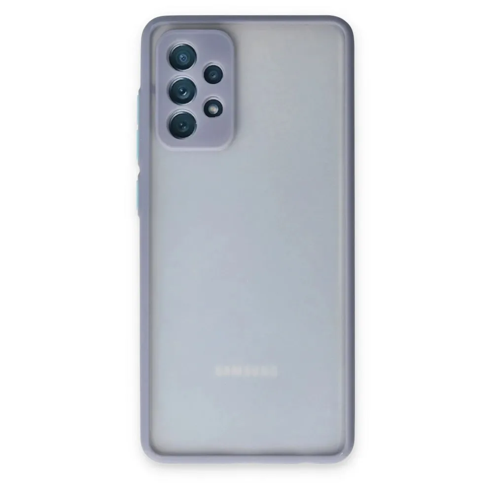Newface Samsung Galaxy A72 Kılıf Montreal Silikon Kapak - Gri