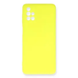 Newface Samsung Galaxy M51 Kılıf Nano Içi Kadife Silikon - Sarı