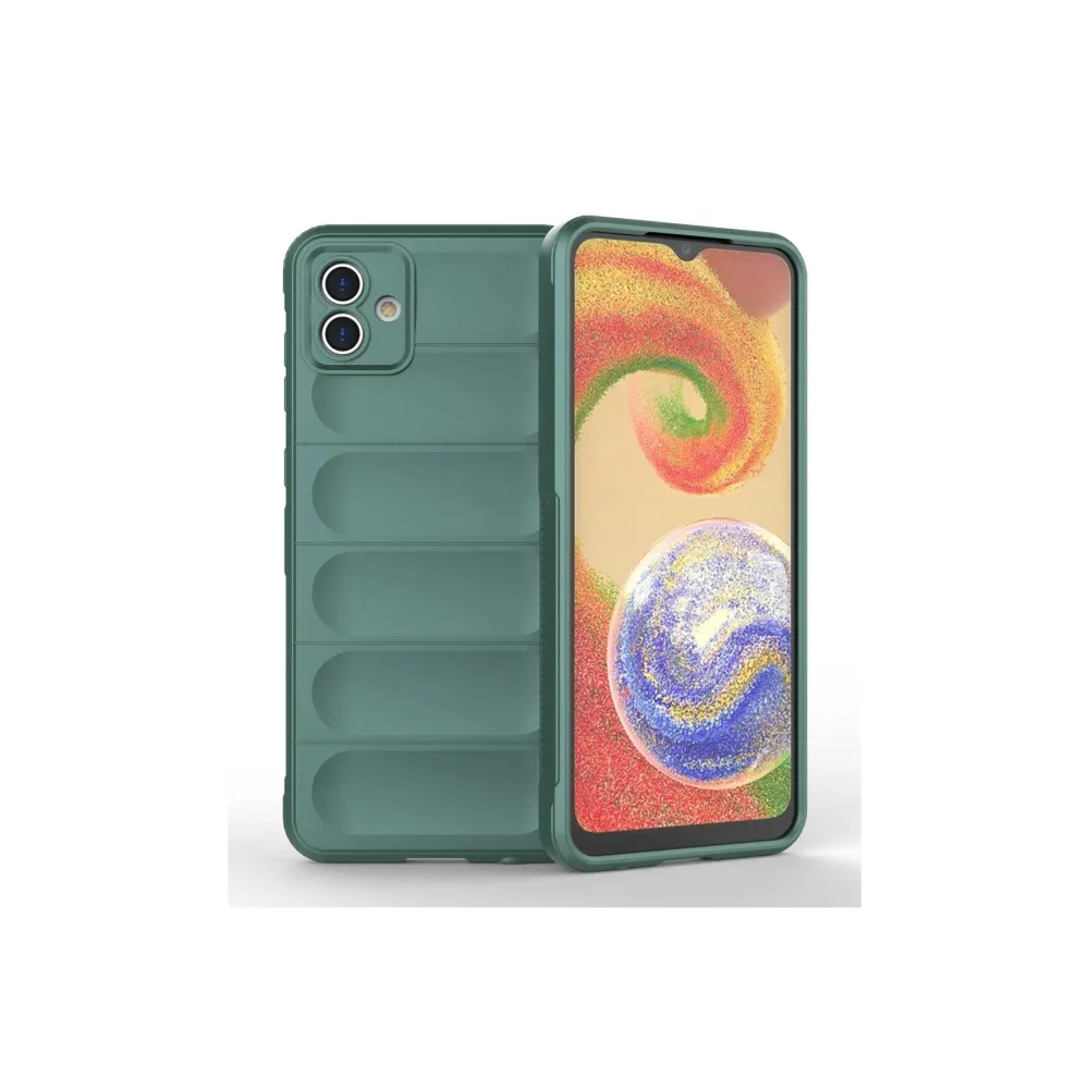 Newface Samsung Galaxy A04E Kılıf Optimum Silikon - Koyu Yeşil