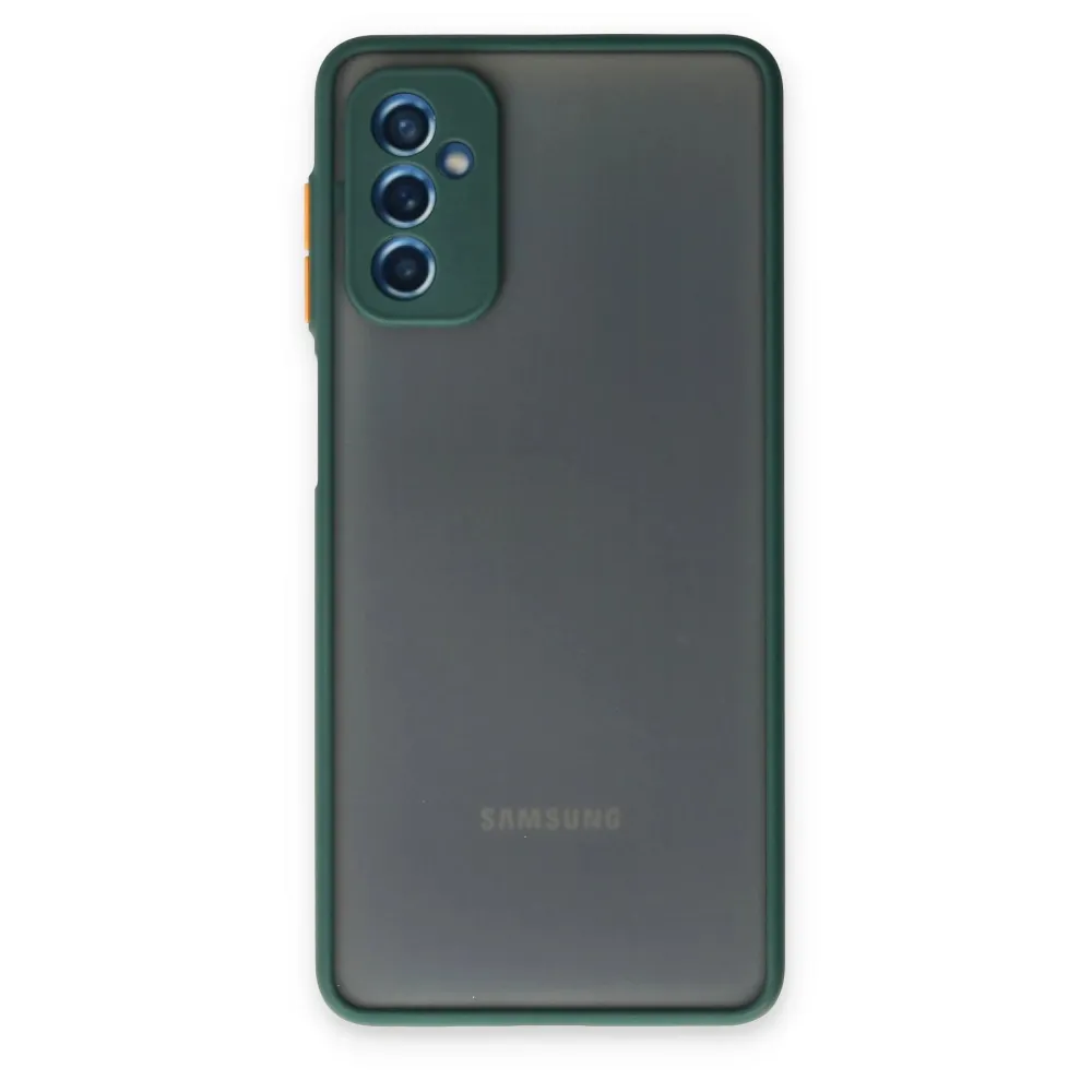 Newface Samsung Galaxy M52 5G Kılıf Montreal Silikon Kapak - Yeşil
