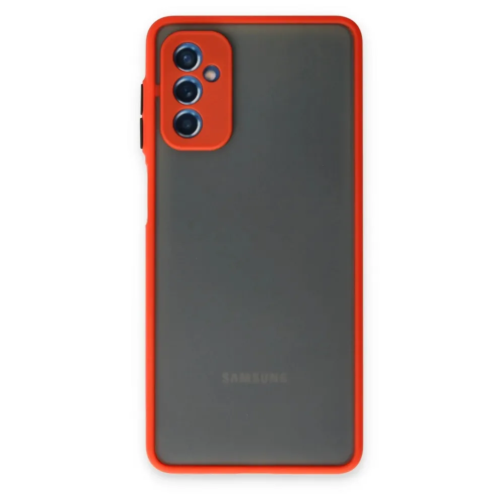 Newface Samsung Galaxy M52 5G Kılıf Montreal Silikon Kapak - Kırmızı