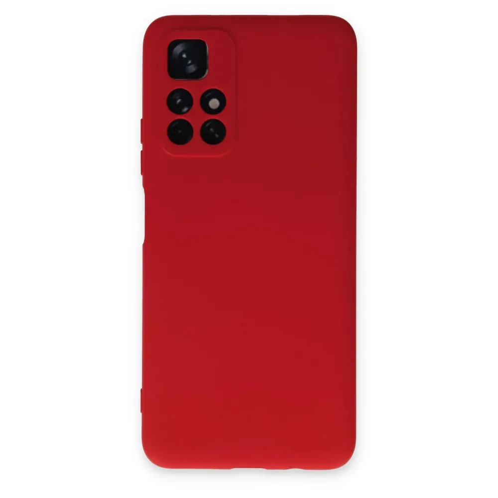 Newface Xiaomi Redmi Note 11T Kılıf Nano Içi Kadife Silikon - Kırmızı