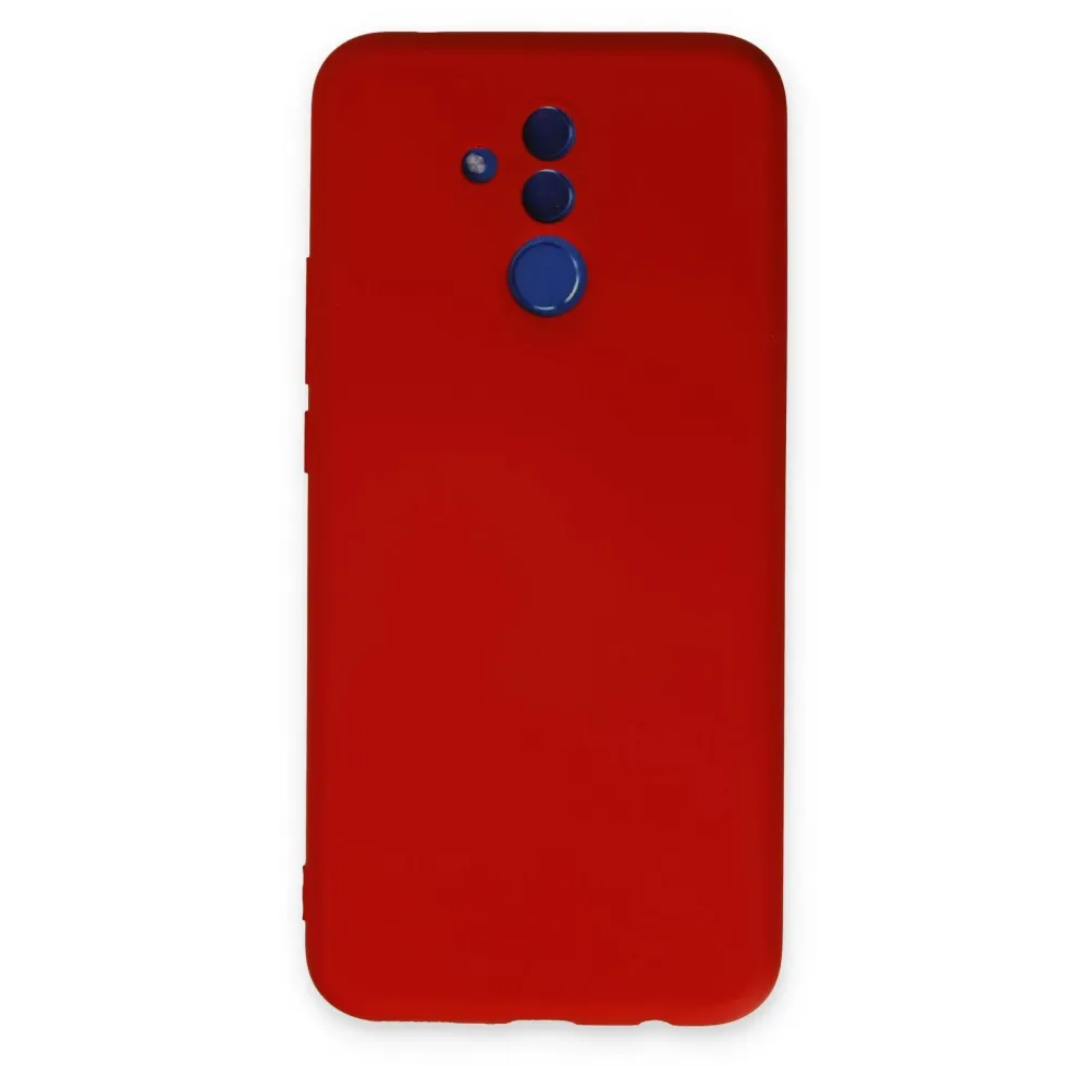 Newface Huawei Mate 20 Lite Kılıf Nano Içi Kadife Silikon - Kırmızı