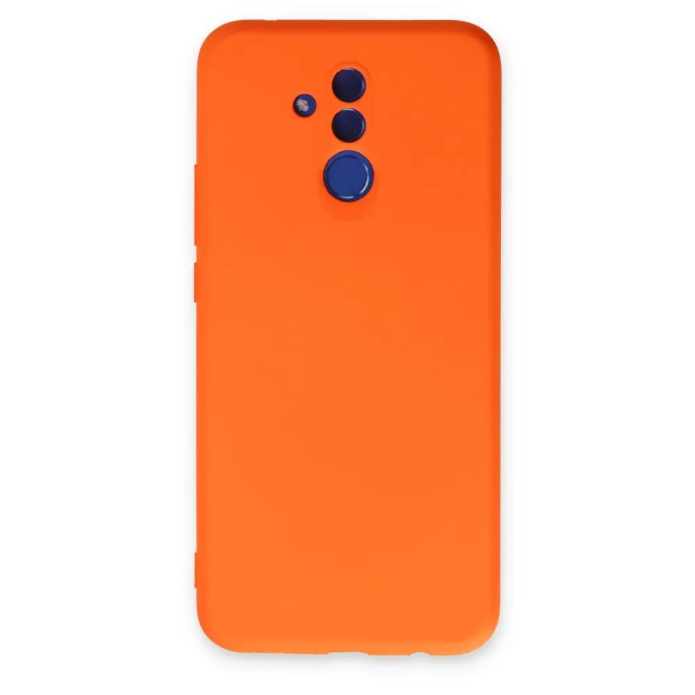 Newface Huawei Mate 20 Lite Kılıf Nano Içi Kadife Silikon - Turuncu