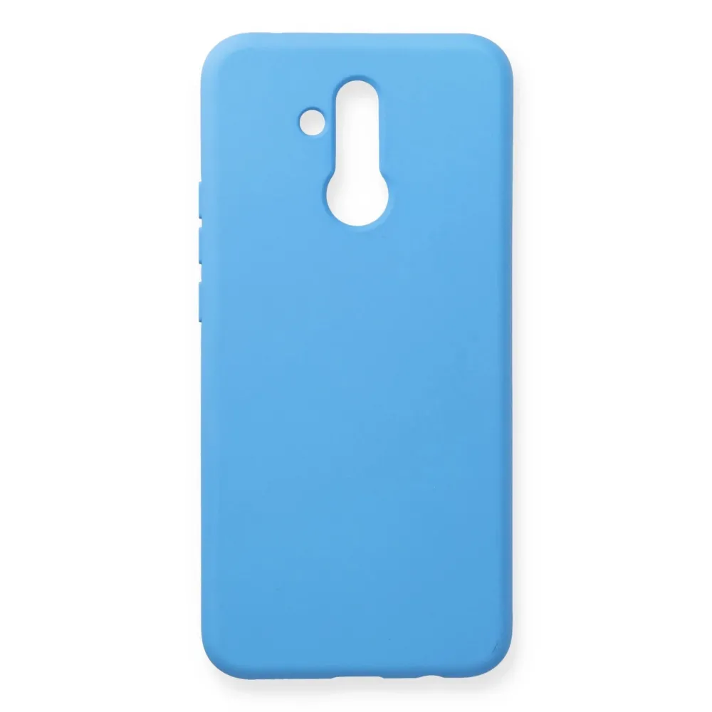 Newface Huawei Mate 20 Lite Kılıf Nano Içi Kadife Silikon - Mavi