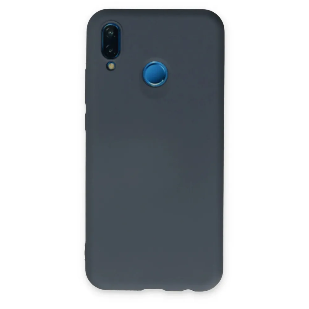 Newface Huawei P20 Lite Kılıf Nano Içi Kadife Silikon - Gri
