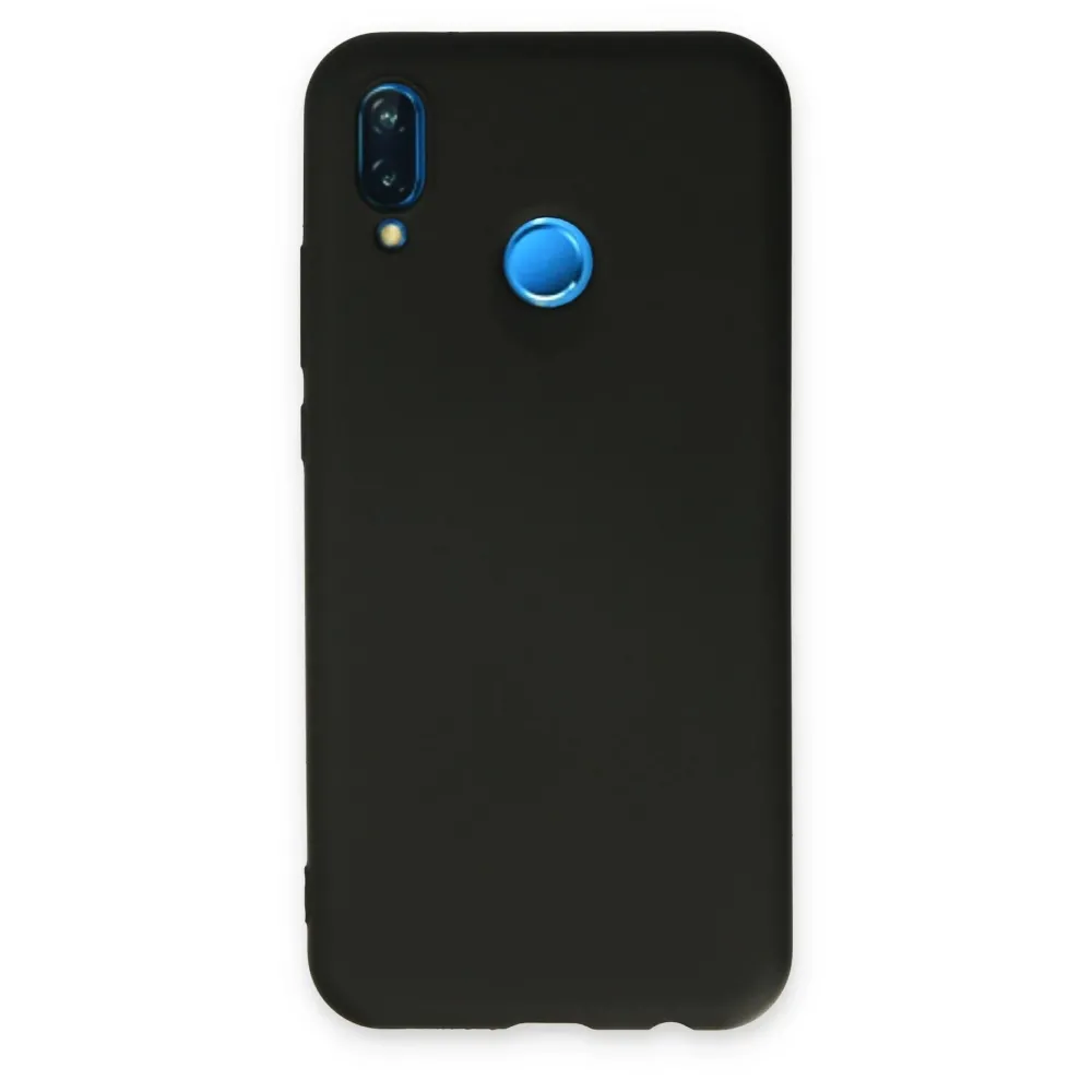 Newface Huawei P20 Lite Kılıf Nano Içi Kadife Silikon - Siyah