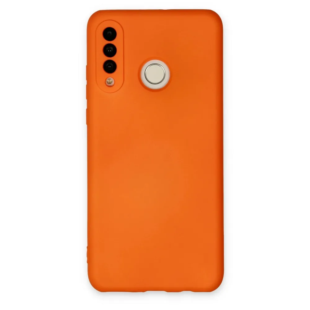 Newface Huawei P30 Lite Kılıf Nano Içi Kadife Silikon - Turuncu
