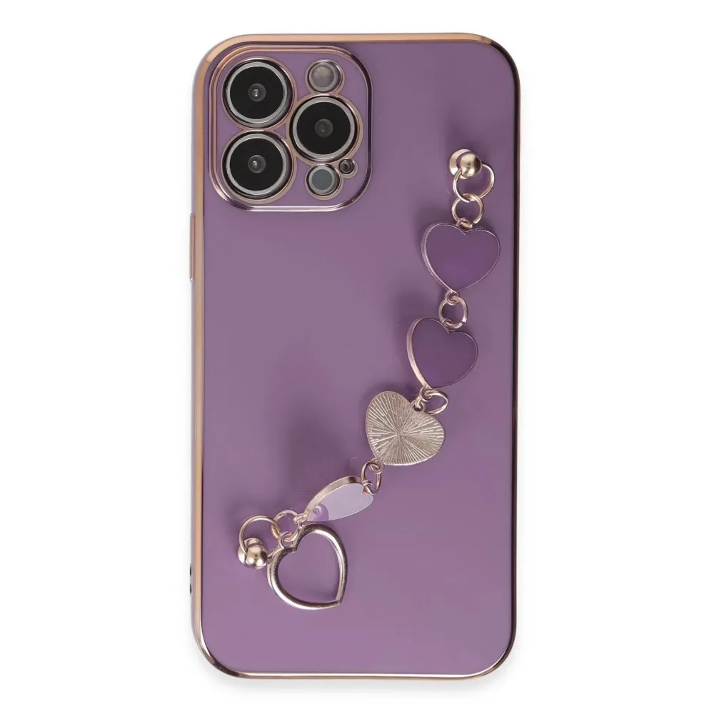 Newface Iphone 14 Pro Kılıf Esila Silikon - Mor