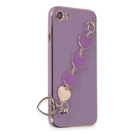 Newface iPhone 7 Kılıf Esila Silikon - Mor