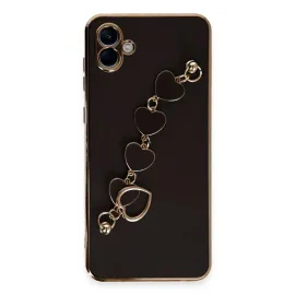 Newface Samsung Galaxy A04 Kılıf Esila Silikon - Siyah