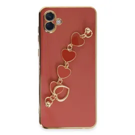 Newface Samsung Galaxy A04E Kılıf Esila Silikon - Kırmızı